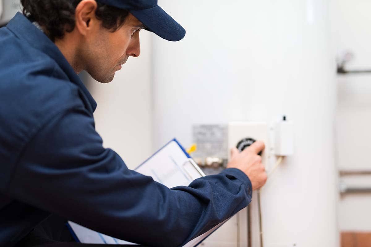 Plumber and water heater Compressed